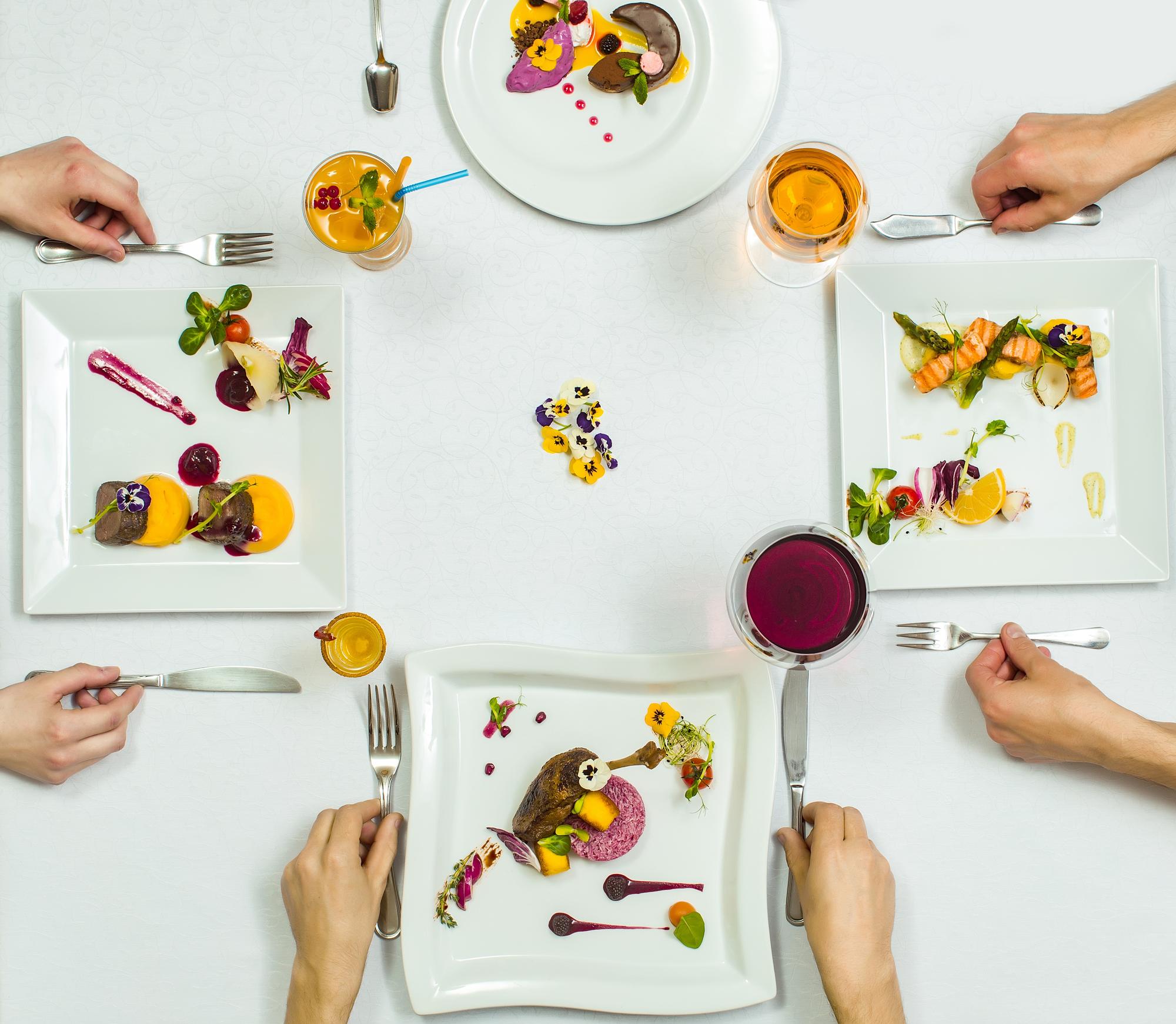 Workshop group tasting a dish